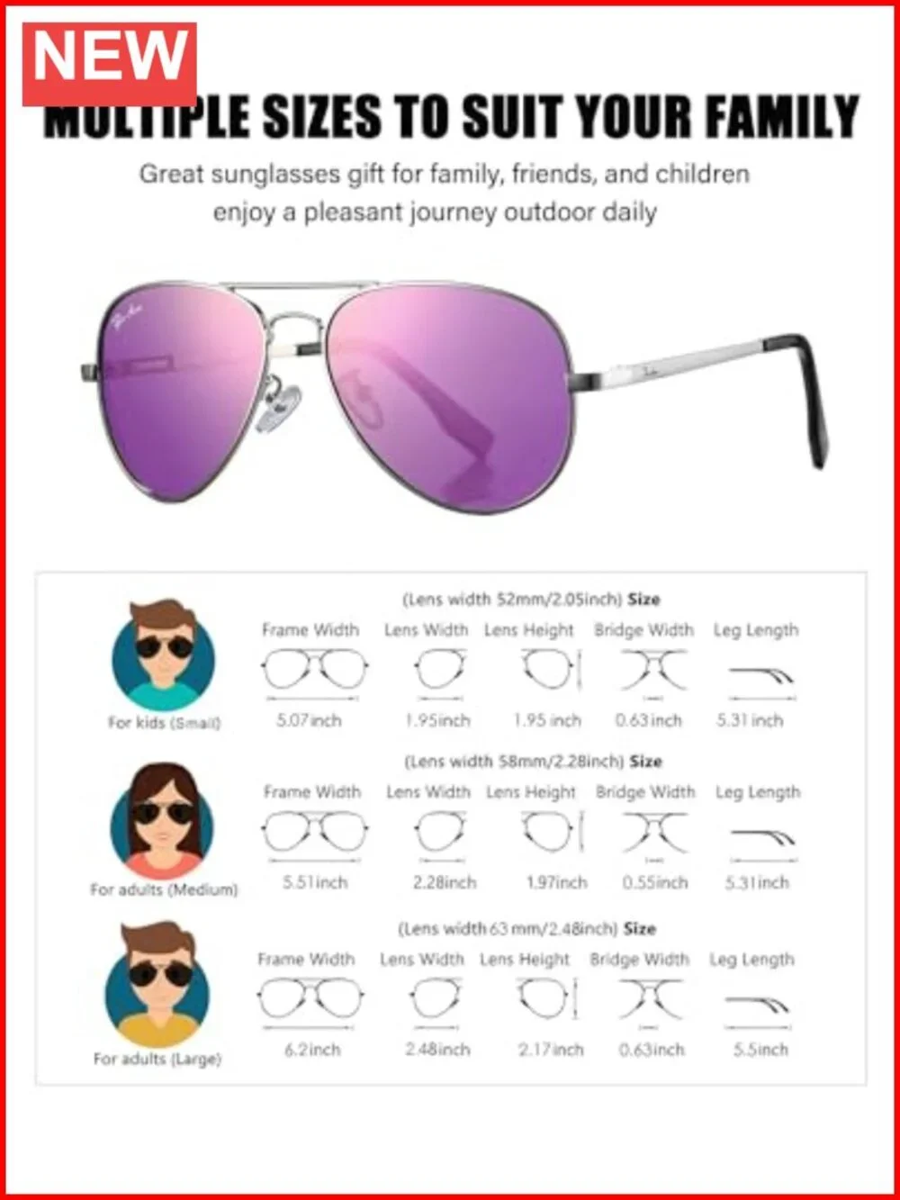 Polarized Aviator Sunglasses UV Protection Metal Frame